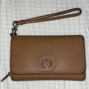 Tory Burch Tan Leather Wristlet